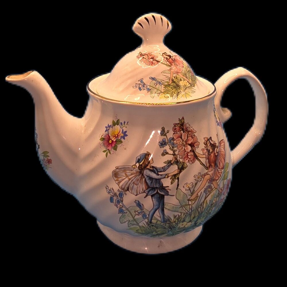 Vintage Caledonia Pottery Teapot Listing (Fairy Design)